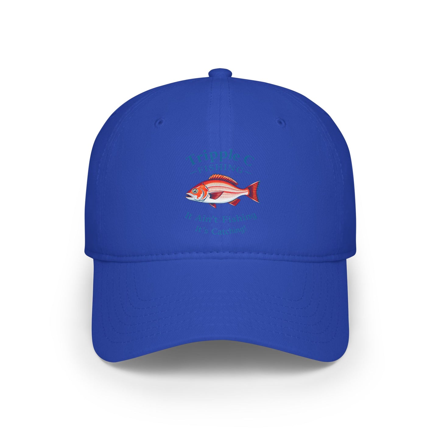 Catch of the Day Fishing Cap – Low Profile Red Baseball Hat for Fishing Enthusiasts